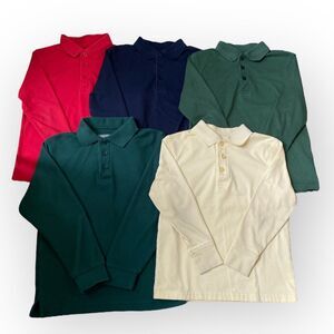 DENNIS UNIFORM Long Sleeve Shirts XS 5-6 + 1 UNIVERSAL UNIFORM Lot of 5, Unisex